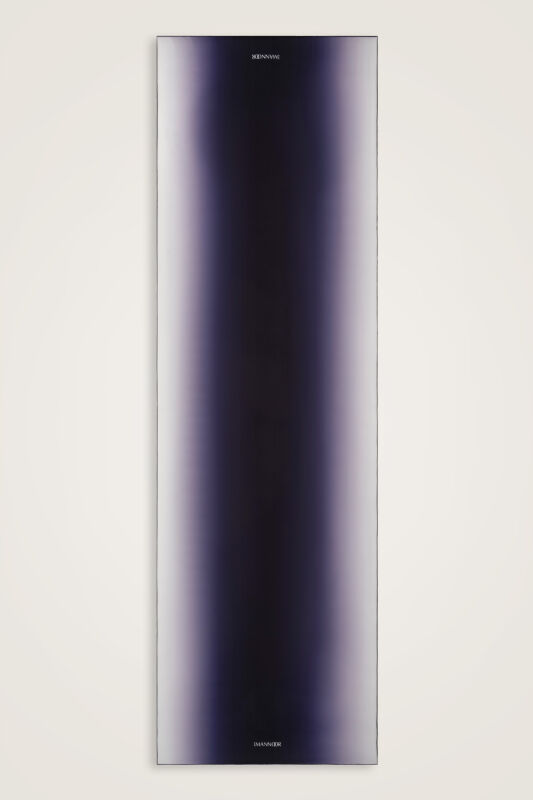 Degrade Mor-Beyaz Krep İpek Şal 70x210 - 2