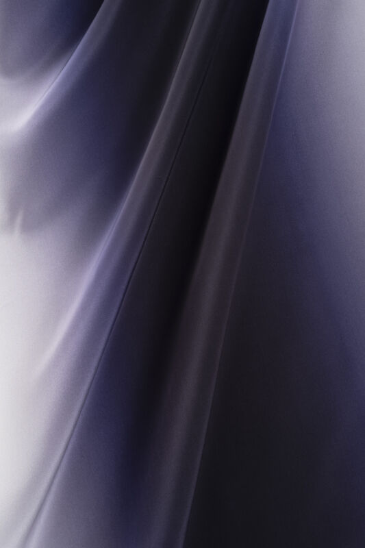 Degrade Purple-White Crepe Silk Shawl - 2