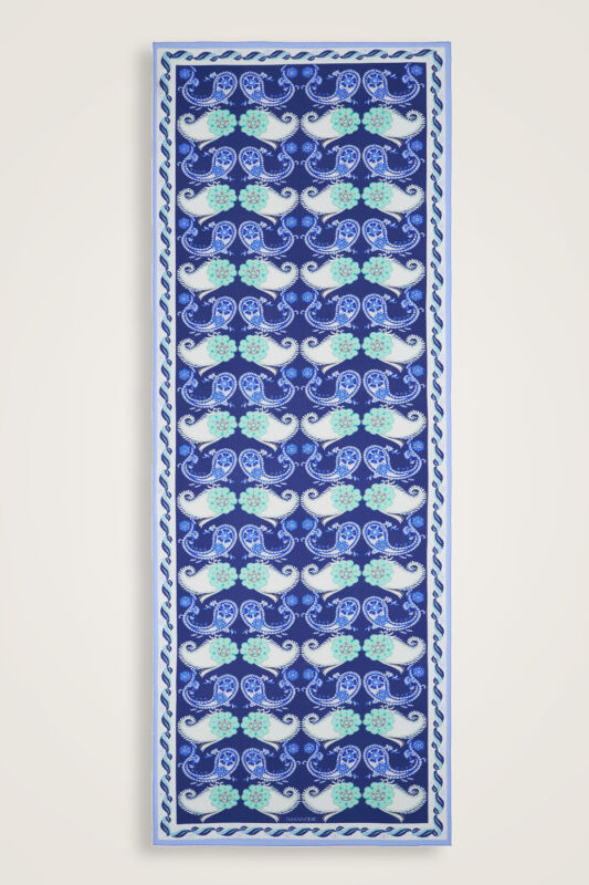 Delhi Lacivert Yün Şal 70x210 - 1