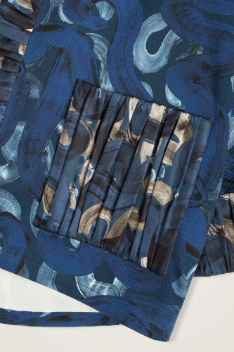 Dere Yolu Bej-İndigo Koton Ceket - Imannoor (4)