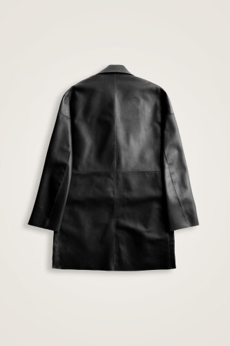 Deri Siyah Blazer Ceket - Imannoor (3)