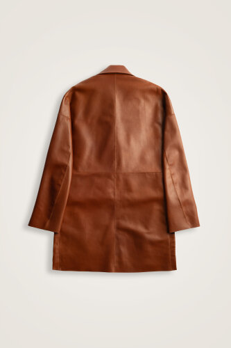 Deri Taba Blazer Ceket - 3