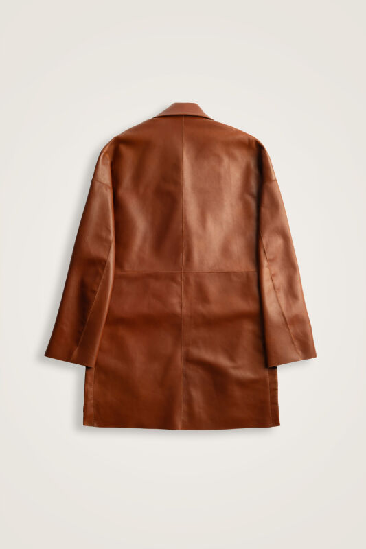 Deri Taba Blazer Ceket - 3