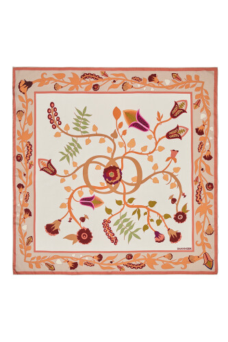 Desert Noor Silk Scarf Salmon - 2