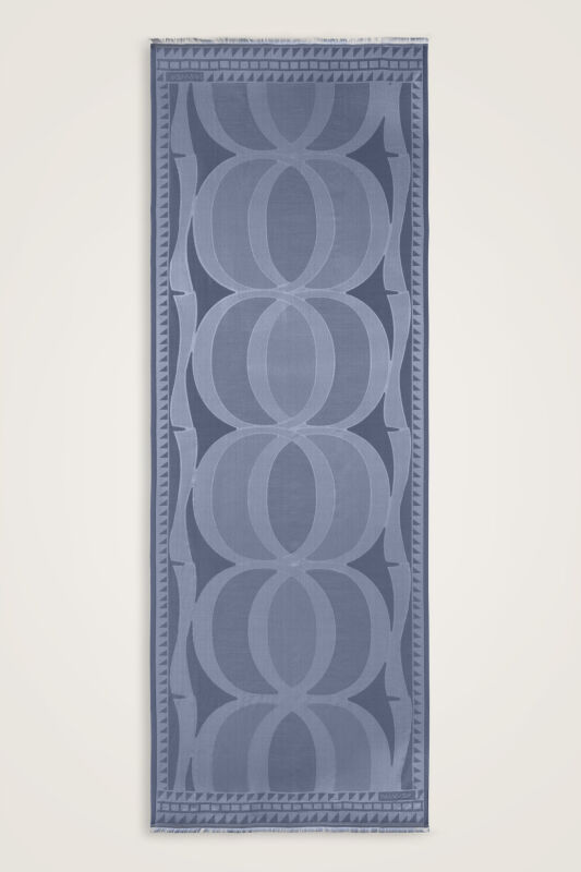 Dev Bambunoor Denim Jakar İpek Şal 70x200 - 1