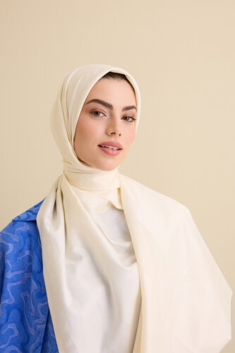 Dev Bambunoor Kemik Jakar İpek Şal 70x200 - 5