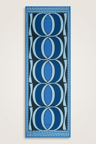 Dev Bambunoor Mavi Pamuk İpek Şal 70x209 - Imannoor (2)