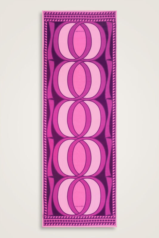 Dev Bambunoor Mor Pamuk İpek Şal 70x209 - 2