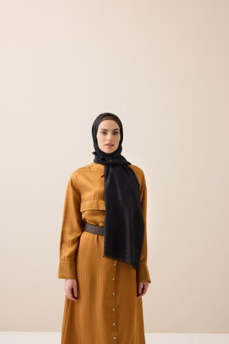 Dev Bambunoor Siyah Yün İpek Şal 70x200 - Imannoor (3)