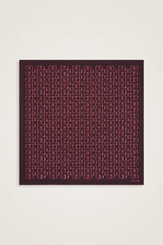 Dokuma Noor Bordo Tivil İpek Eşarp 90x90 - Imannoor (2)