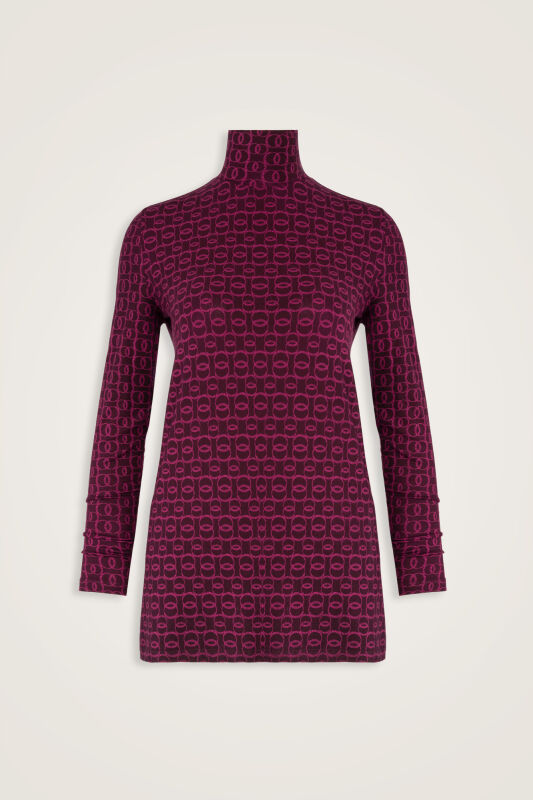 Dokuma Noor Bordo Uzun Supreme Bluz - 1