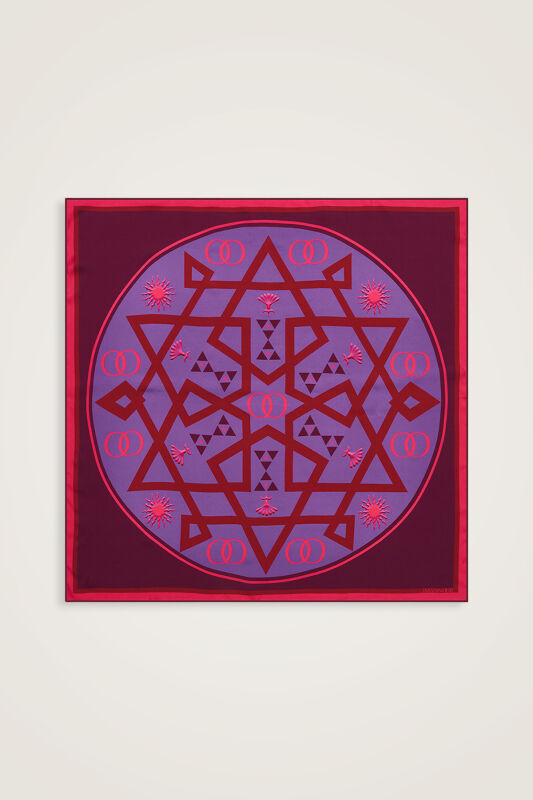 Dome Twill Silk Scarf Fuchsia - 2