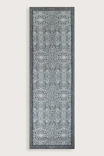 Door Pattern Black-White Cotton Silk Shawl - Imannoor (1)