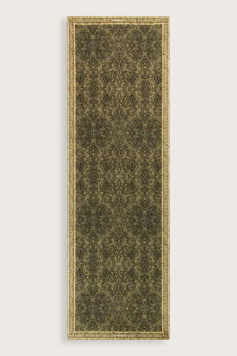 Door Pattern Khaki Cotton Silk Shawl - Imannoor (1)