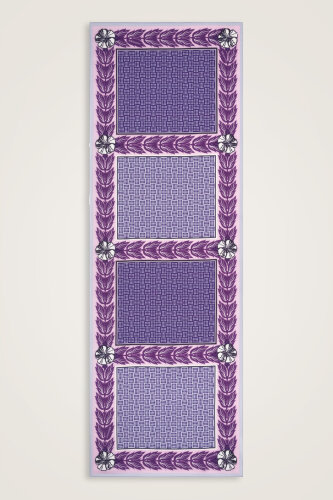 Dört Mevsim Lila Pamuk Floş Şal 70x210 