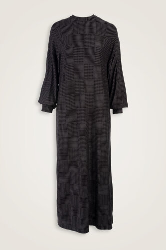 Double I Anthracite Sleeveless Rib Combed Cotton Dress 