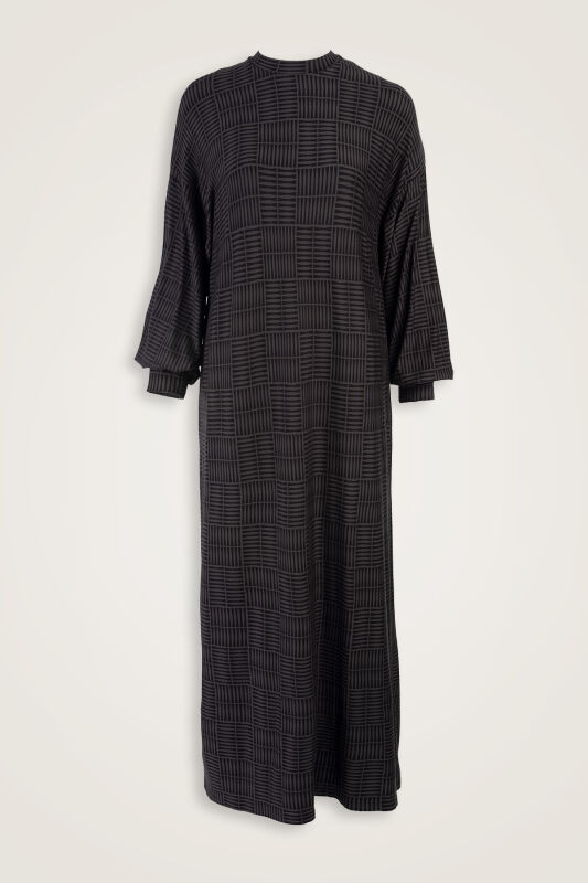 Double I Anthracite Sleeveless Rib Combed Cotton Dress - 1