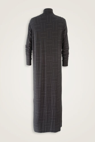 Double I Anthracite Turtleneck Combed Cotton Dress - Imannoor (2)