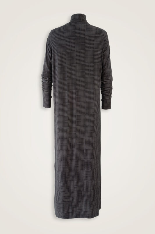 Double I Anthracite Turtleneck Combed Cotton Dress - 2