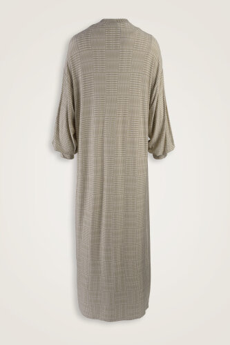 Double I Beige Sleeveless Rib Combed Cotton Dress - 2