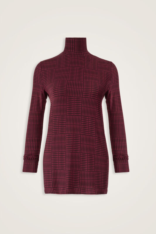 Double I Bordo Uzun Supreme Bluz - 1