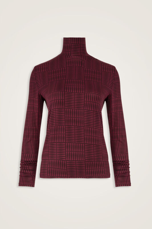Double I Burgundy Short Supreme Blouse - 1