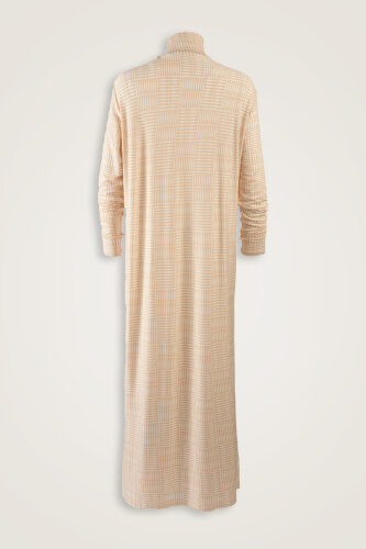 Double I Cream Turtleneck Combed Cotton Dress - Imannoor (1)