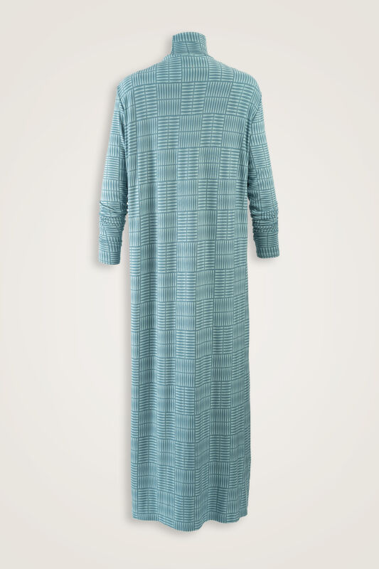 Double I Mint Green Turtleneck Combed Cotton Dress - 2