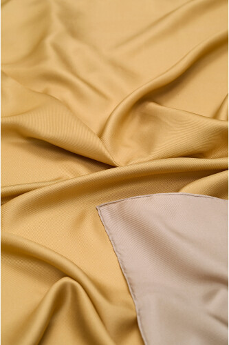 Double Sided Mulberry Silk Shawl Gold - 3