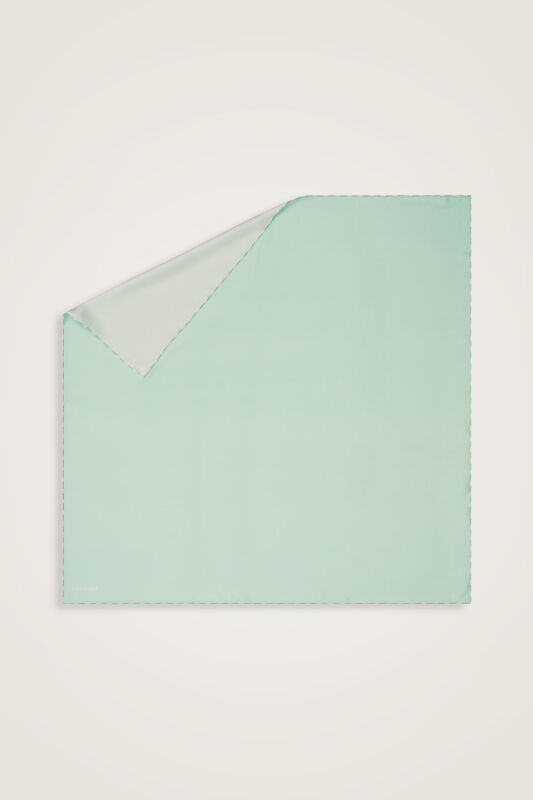 Double Sided Silk Scarf Nile Green-White - 1