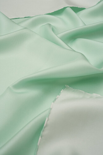 Double Sided Silk Scarf Nile Green-White - 2