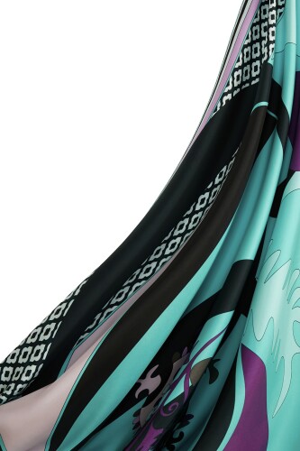 Dream Loop Twill Silk Scarf Turquoise - 5