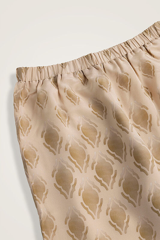 Drop Beige Crepe Silk Trousers - 2