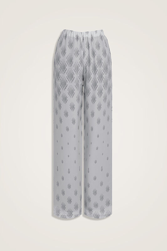 Drop Grey Crepe Silk Trousers - 1