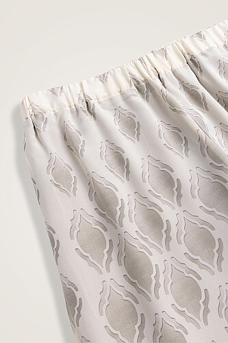 Drop White Crepe Silk Trousers - 2