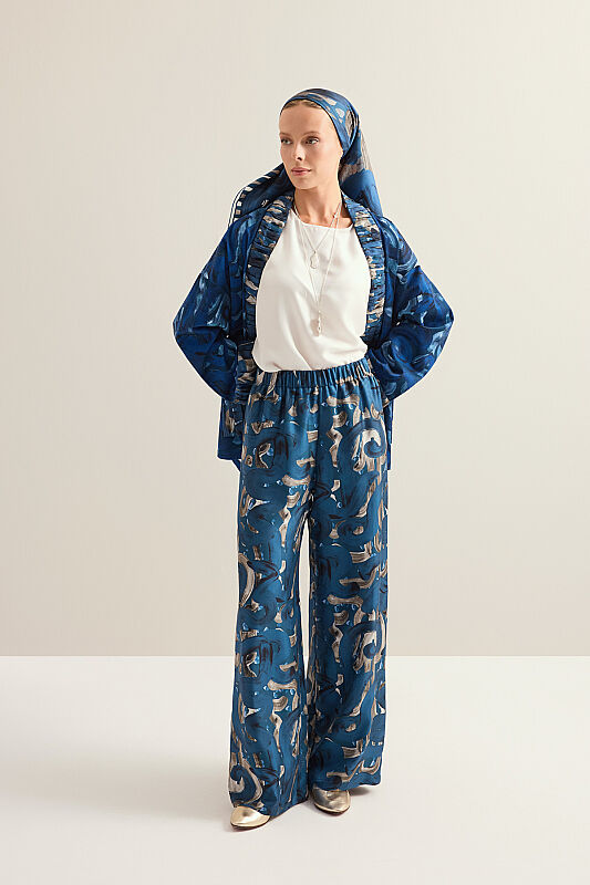 Düz Beyaz Tivil İpek Kollu Bluz - 3