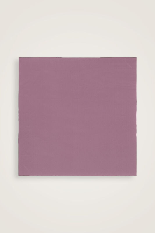 Düz Renk Gül Kurusu-Koyu Gül Çift Taraflı Mulberry İpek Eşarp 94x94 - 2