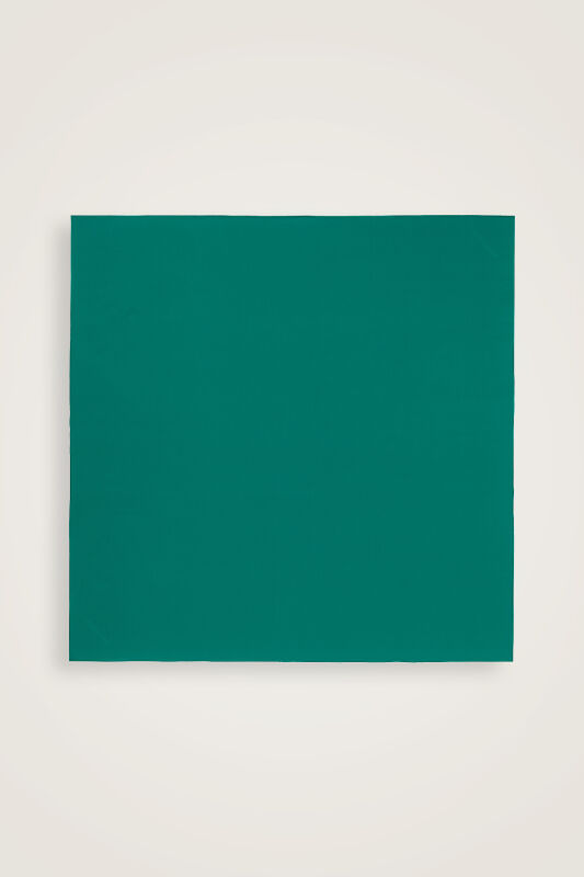 Düz Renk Koyu Yeşil-Turkuaz Çift Taraflı Mulberry İpek Eşarp 94x94 - 4