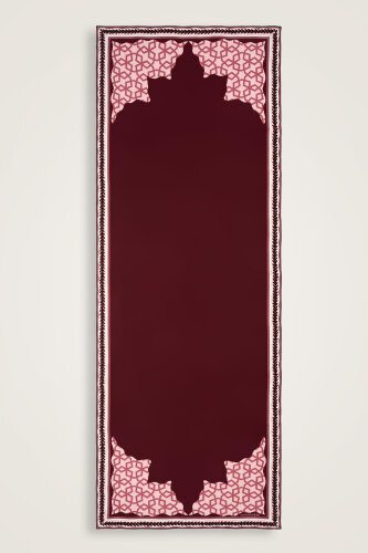 Eight Tulip Silk Shawl Burgundy 