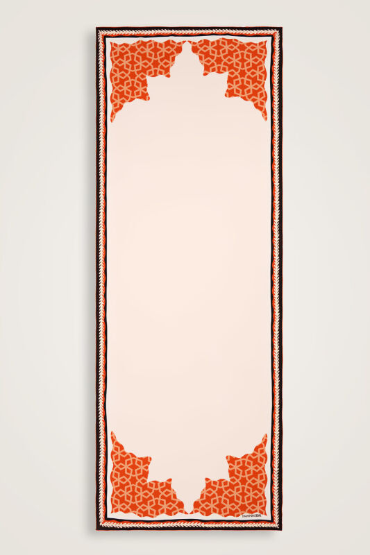 Eight Tulip Silk Shawl Orange - 1