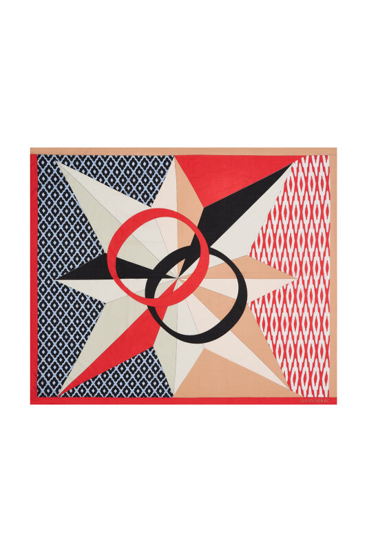 Esen Kırmızı Pamuk Şal / Pareo Şal 140x175 - 1