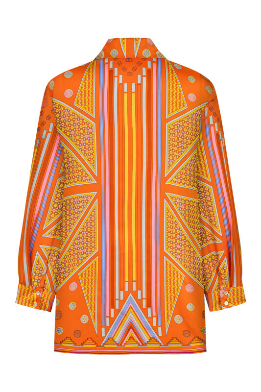 Esen Ways Silk Shirt Orange - 3
