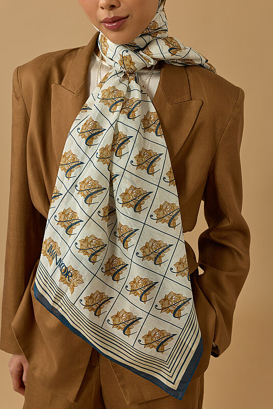 Esma Collection [A] Daytime Cotton Silk Scarf - 6