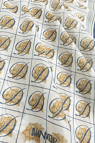 Esma Collection [D] Night Cotton Silk Scarf - 2