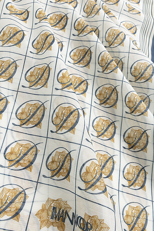 Esma Collection [D] Night Cotton Silk Scarf - 2