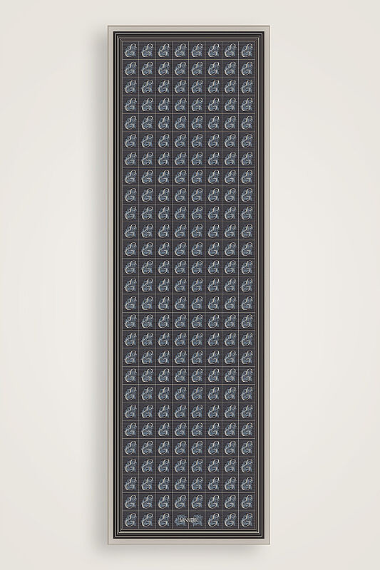 Esma Collection [E] Night Cotton Silk Scarf - 1