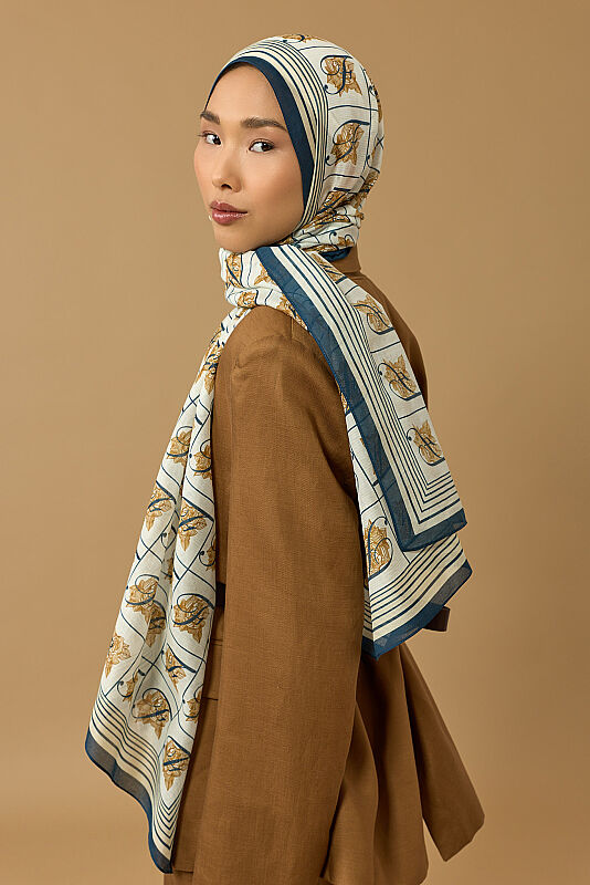 Esma Collection [F] Daytime Cotton Silk Scarf - 3
