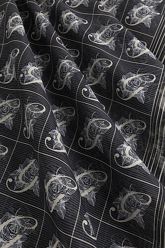 Esma Collection [G] Night Cotton Silk Scarf - 2