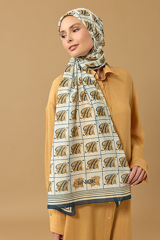 Esma Collection [H] Daytime Cotton Silk Scarf - 1