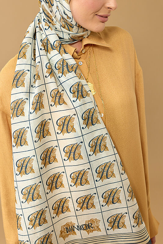 Esma Collection [H] Daytime Cotton Silk Scarf - 5